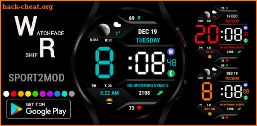 Sport 2 Mod Digital Watch Face screenshot