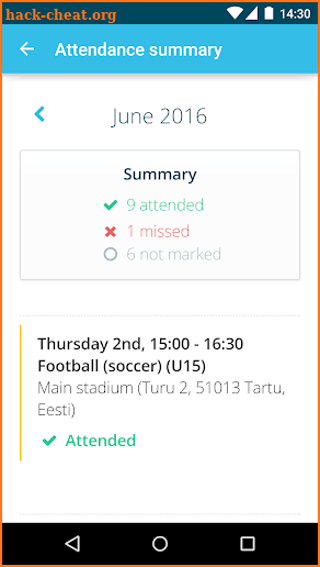 Sportlyzer Parent App screenshot