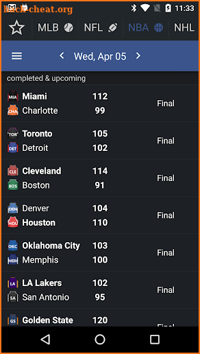 Sports Alerts - real-time scores, stats & odds screenshot