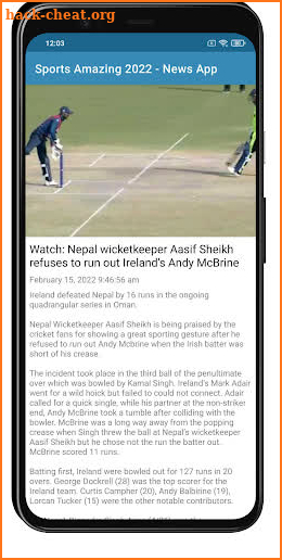 Sports Amazing 2022 - News App screenshot