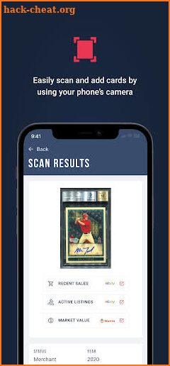 Sports Card Scanner screenshot