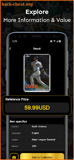 Sports Card Value Identifier screenshot