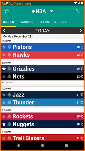 Sports Scores screenshot