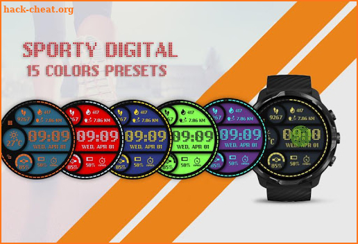 Sporty Digital Watch Face & Clock Live Wallpaper screenshot