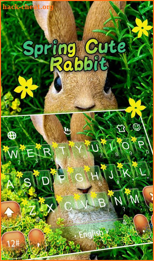 Spring Cute Rabbit Keyboard Theme screenshot