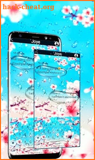 Spring Flower Rain Drops Keyboard Theme screenshot