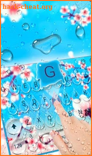 Spring Flower Rain Drops Keyboard Theme screenshot