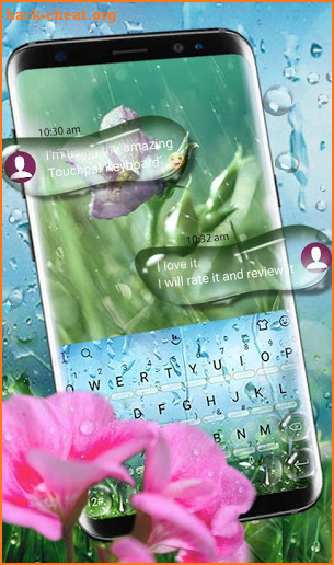 Spring Rain Keyboard Theme screenshot