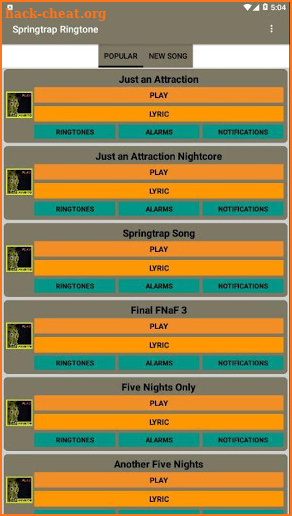 Springtrap Songs Freddy Ringtones♫ screenshot