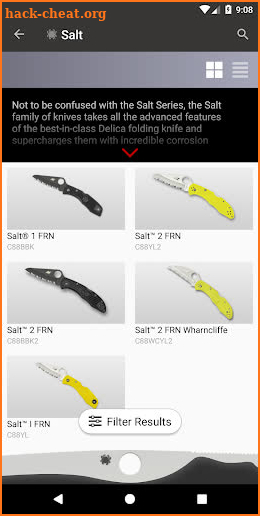 Spyderco screenshot