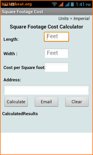 Square Footage Calculator screenshot