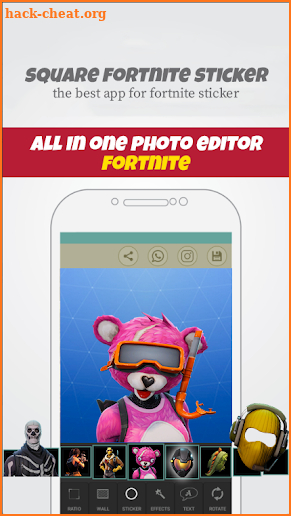 Square Fortnite Sticker - Photo Editor screenshot