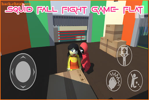 squid fall fight game flat screenshot