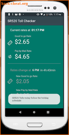 SR520 Toll Checker screenshot