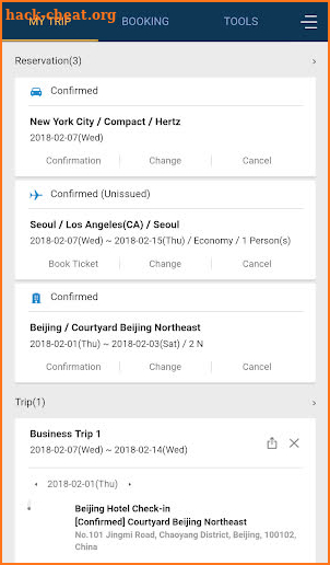 SRS Business Travel Management screenshot