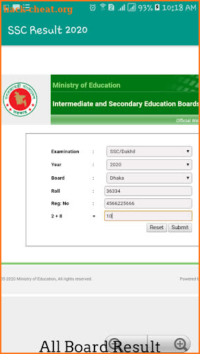 SSC Exam Routine and All Board Result (2020) screenshot