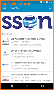 SSON Events screenshot