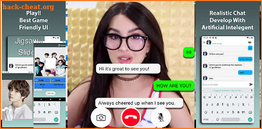 Sssniperwolf game, call ,chat screenshot