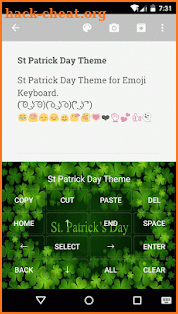 St. Patrick Day Emoji keyboard screenshot