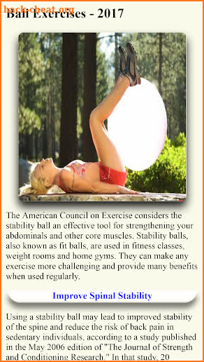 Stability Ball workout Exercise - Ball Exercise screenshot