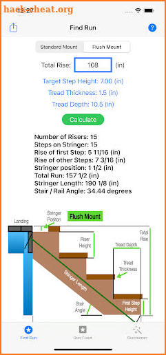 Stair Stringer & Baluster Calc screenshot