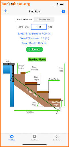 Stair Stringer Calculator screenshot