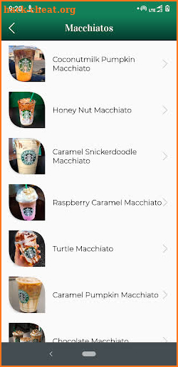 Starbucks Secret Menu for 2022 screenshot