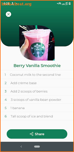 Starbucks Secret Menu for 2022 screenshot