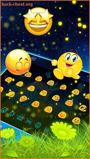 Starry Night Butterfly Keyboard Theme screenshot