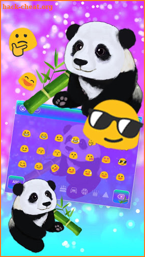 Starry Panda Keyboard Theme screenshot