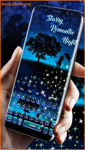 Starry Romantic Night Sky Keyboard Theme screenshot