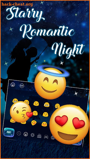 Starry Romantic Night Sky Keyboard Theme screenshot