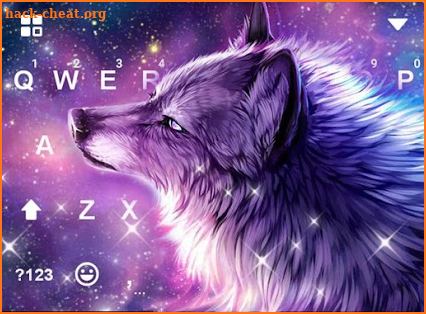 Starry Wolf Keyboard Theme screenshot