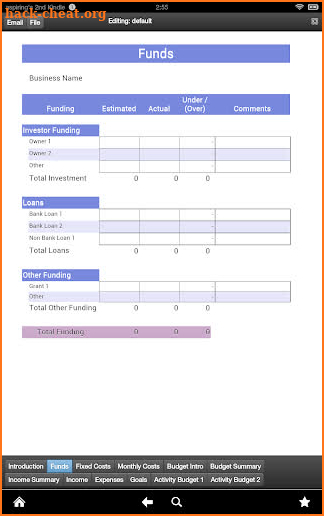 Startup Costs screenshot