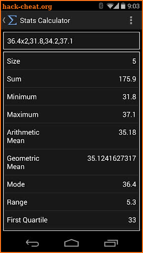 Stats Calculator (Pro) screenshot