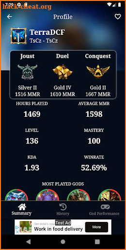 Stats for Smite screenshot