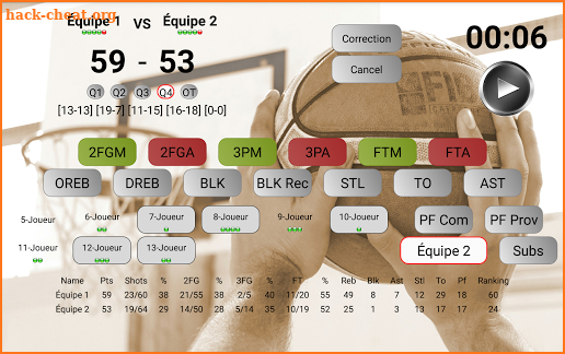 Stats Pro Basket screenshot