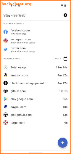 StayFree Web - Website Blocker & Stay Focused screenshot