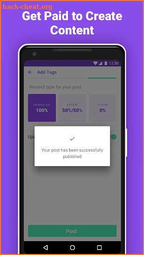 SteemApp: Post content on steemit.com screenshot