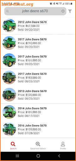 Steffes Price Guide screenshot