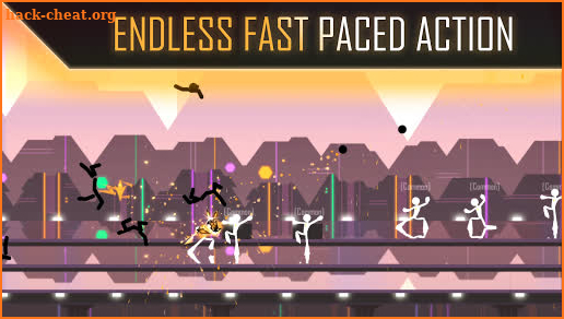 Stick Fight : Hit and Run Cyberpunk Runner Edition screenshot