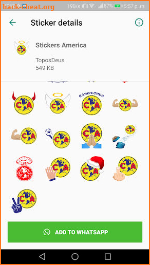 Stickers Aguilas screenshot