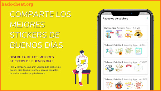 Stickers de buenos días screenshot