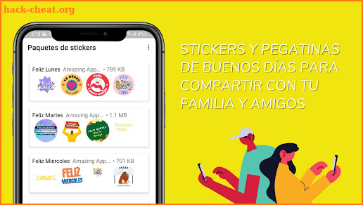 Stickers de buenos días screenshot