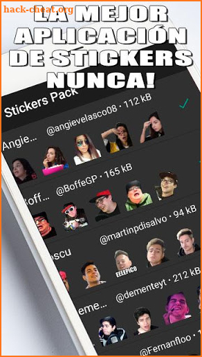 Stickers de YouTubers WAStickerApps screenshot