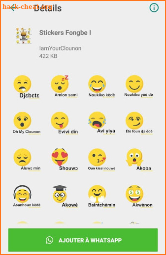 Stickers en Fongbé screenshot