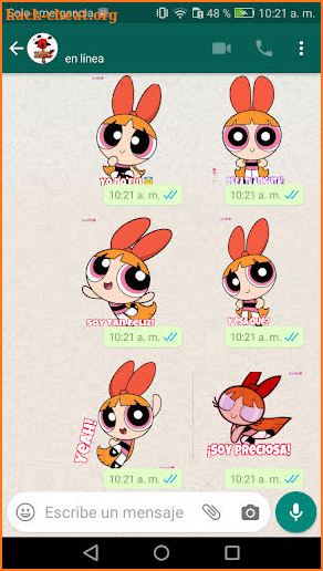 Stickers Powerpuff Girls Bombon Cartoons WhatsApp screenshot