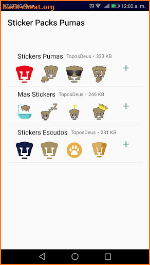 Stickers Pumas screenshot