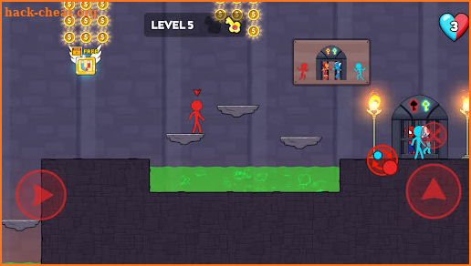 Stickman Adventure:Red&B Quest screenshot