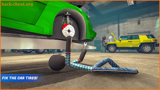 Stickman Car Garage Repair Shop screenshot